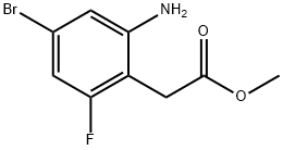 Benzeneacetic acid, 2-amino-4-bromo-6-fluoro-, methyl ester Structure