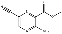 2-Pyrazinecarboxylic acid, 3-amino-6-cyano-, methyl ester Structure