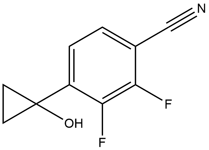 2,3-Difluoro-4-(1-hydroxycyclopropyl)benzonitrile Structure