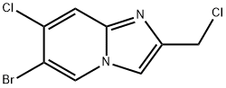 6-bromo-7-chloro-2-(chloromethyl)imidazo[1,2-a]pyridine Structure