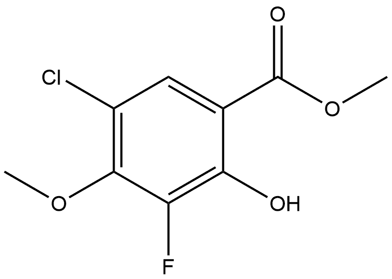 Methyl 5-chloro-3-fluoro-2-hydroxy-4-methoxybenzoate Structure