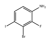 Benzenamine, 3-bromo-2-fluoro-4-iodo- Structure