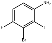 3-Bromo-4-fluoro-2-iodoaniline 구조식 이미지