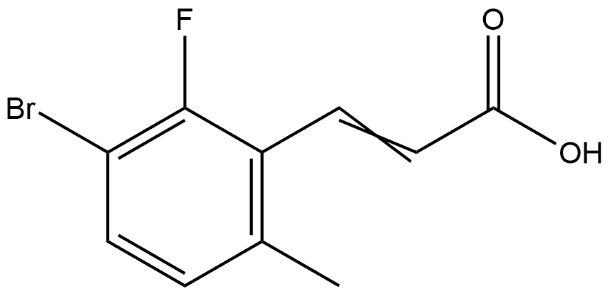 3-(3-Bromo-2-fluoro-6-methylphenyl)-2-propenoic acid Structure