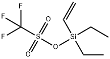 Methanesulfonic acid, 1,1,1-trifluoro-, ethenyldiethylsilyl ester Structure