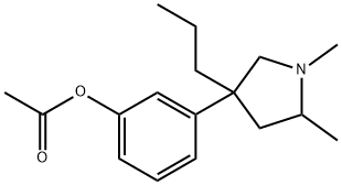 Phenol, 3-(1,5-dimethyl-3-propyl-3-pyrrolidinyl)-, 1-acetate 구조식 이미지