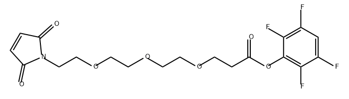 Propanoic acid, 3-[2-[2-[2-(2,5-dihydro-2,5-dioxo-1H-pyrrol-1-yl)ethoxy]ethoxy]ethoxy]-, 2,3,5,6-tetrafluorophenyl ester Structure