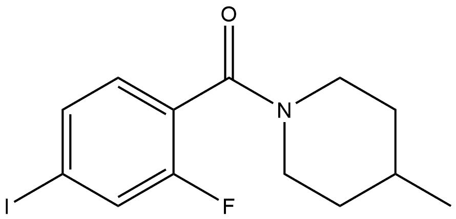 (2-Fluoro-4-iodophenyl)(4-methyl-1-piperidinyl)methanone Structure