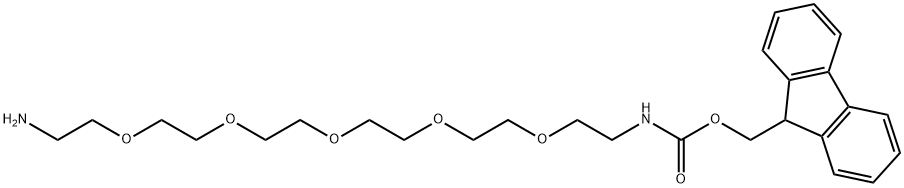 5,8,11,14,17-Pentaoxa-2-azanonadecanoic acid, 19-amino-, 9H-fluoren-9-ylmethyl ester Structure