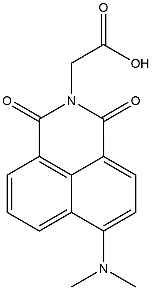 6-(Dimethylamino)-1,3-dioxo-1H-benz[de]isoquinoline-2(3H)-acetic acid Structure