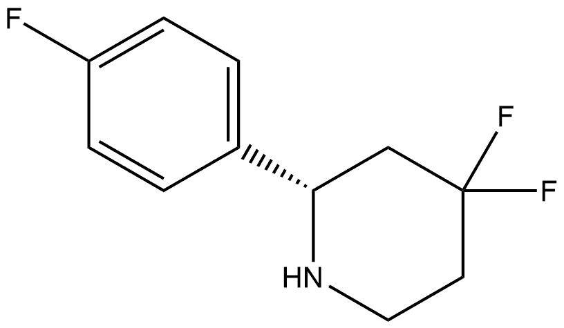 (2S)-4,4-Difluoro-2-(4-fluorophenyl)piperidine Structure