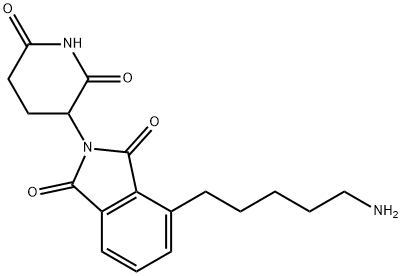 1H-Isoindole-1,3(2H)-dione, 4-(5-aminopentyl)-2-(2,6-dioxo-3-piperidinyl)- Structure