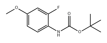 Carbamic acid, N-(2-fluoro-4-methoxyphenyl)-, 1,1-dimethylethyl ester 구조식 이미지