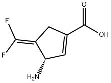 (3S)-3-Amino-4-(difluoromethylene)-1-cyclopentene-1-carboxylic acid Structure