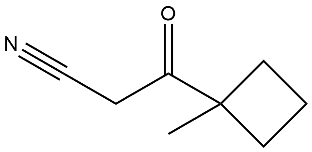 1-Methyl-β-oxocyclobutanepropanenitrile Structure