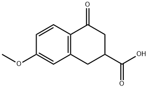 2-Naphthalenecarboxylic acid, 1,2,3,4-tetrahydro-7-methoxy-4-oxo- Structure