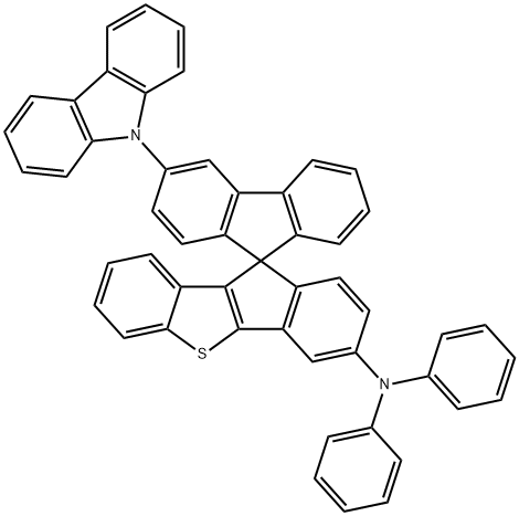 Spiro[10H-benz[b]indeno[2,1-d]thiophene-10,9'-[9H]fluoren]-3-amine, 3'-(9H-carbazol-9-yl)-N,N-diphenyl- Structure