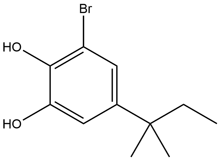 3-Bromo-5-(1,1-dimethylpropyl)-1,2-benzenediol Structure