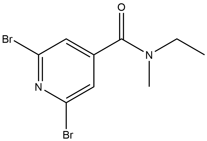 2,6-Dibromo-N-ethyl-N-methyl-4-pyridinecarboxamide Structure