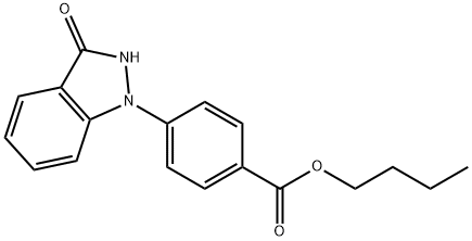 Butyl 4-(3-oxo-2,3-dihydro-1H-indazol-1-yl)benzoate 구조식 이미지