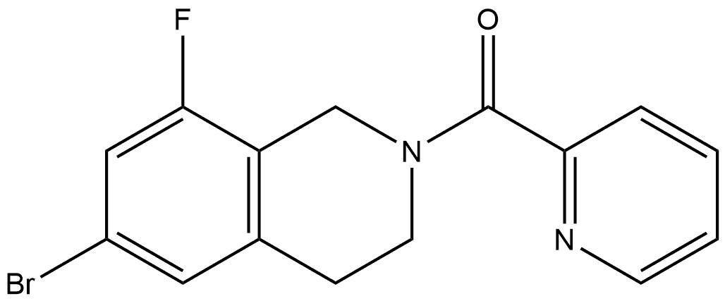 (6-Bromo-8-fluoro-3,4-dihydro-2(1H)-isoquinolinyl)-2-pyridinylmethanone Structure