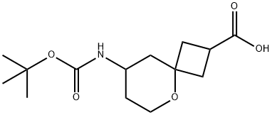 8-{[(tert-butoxy)carbonyl]amino}-5-oxaspiro[3.5]nonane-2-carboxylic acid Structure