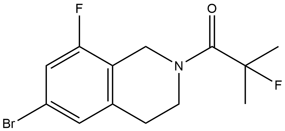 1-(6-Bromo-8-fluoro-3,4-dihydro-2(1H)-isoquinolinyl)-2-fluoro-2-methyl-1-propanone Structure