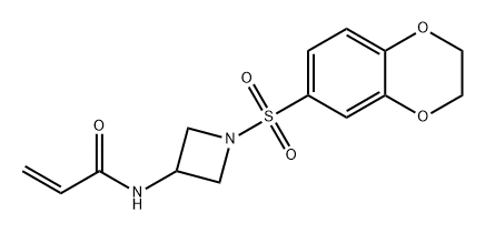 2-Propenamide, N-[1-[(2,3-dihydro-1,4-benzodioxin-6-yl)sulfonyl]-3-azetidinyl]- Structure