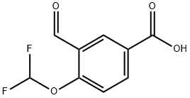 4-(difluoromethoxy)-3-formylbenzoic acid Structure