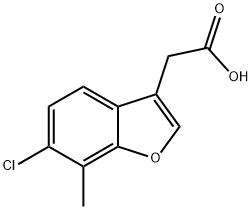 2-(6-chloro-7-methyl-1-benzofuran-3-yl)acetic acid Structure