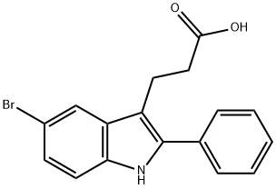 3-(5-bromo-2-phenyl-1H-indol-3-yl)propanoic acid Structure