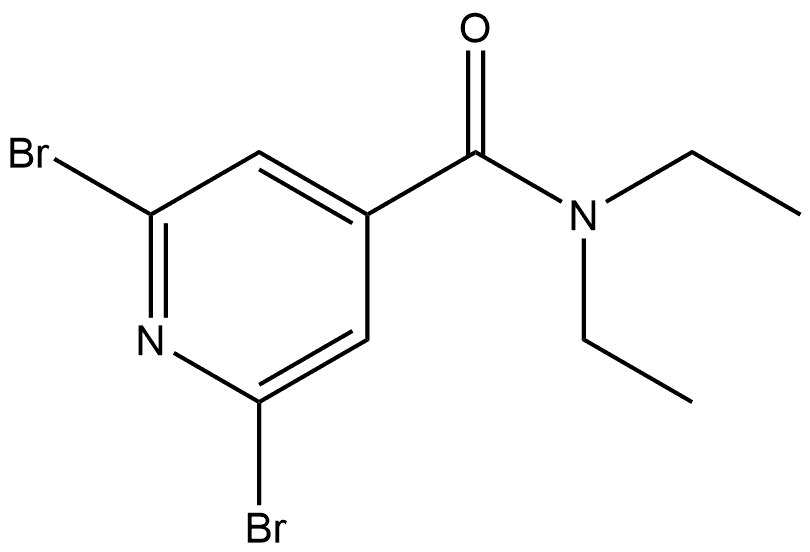 2,6-Dibromo-N,N-diethyl-4-pyridinecarboxamide Structure