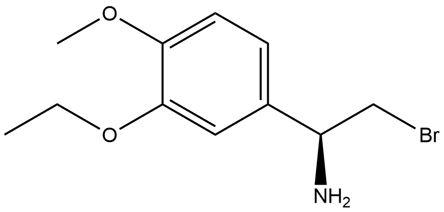 Benzenemethanamine, α-(bromomethyl)-3-ethoxy-4-methoxy-, (αS)- Structure