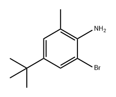 Benzenamine, 2-bromo-4-(1,1-dimethylethyl)-6-methyl- 구조식 이미지