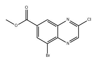 6-Quinoxalinecarboxylic acid, 8-bromo-3-chloro-, methyl ester Structure