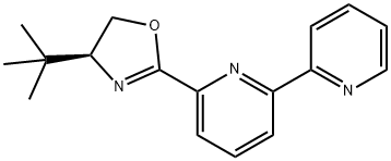(S)-2-([2,2'-bipyridin]-6-yl)-4-(tert-butyl)-4,5-dihydrooxazole 구조식 이미지