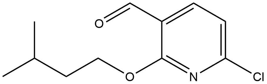 6-Chloro-2-(3-methylbutoxy)-3-pyridinecarboxaldehyde Structure