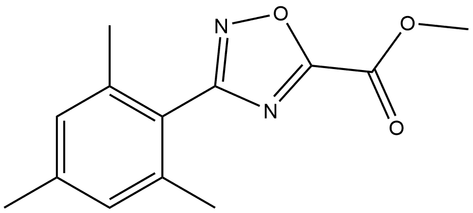 Methyl 3-Mesityl-1,2,4-oxadiazole-5-carboxylate Structure