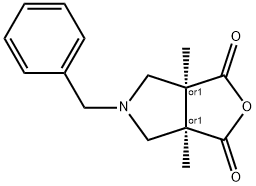 1H-Furo[3,4-c]pyrrole-1,3(3aH)-dione, tetrahydro-3a,6a-dimethyl-5-(phenylmethyl)-, (3aR,6aS)-rel- Structure