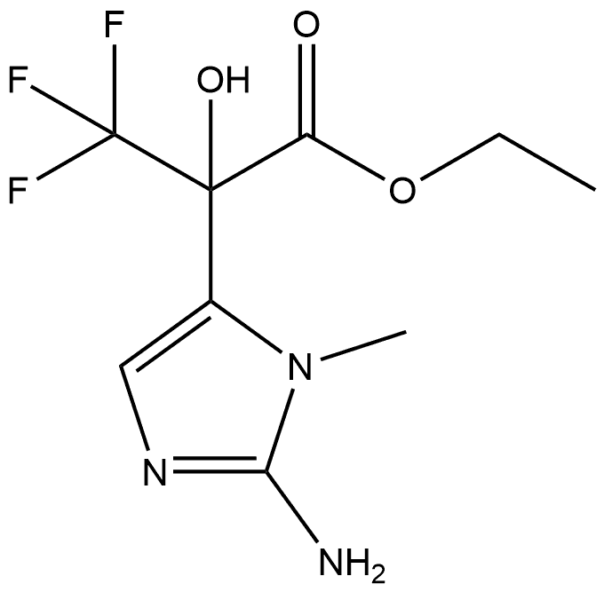 ethyl 2-(2-amino-1-methyl-1H-imidazol-5-yl)-3,3,3-trifluoro-2-hydroxypropanoate Structure