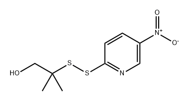 1-Propanol, 2-methyl-2-[(5-nitro-2-pyridinyl)dithio]- Structure