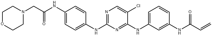 4-Morpholineacetamide, N-[4-[[5-chloro-4-[[3-[(1-oxo-2-propen-1-yl)amino]phenyl]amino]-2-pyrimidinyl]amino]phenyl]- Structure