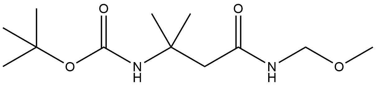 Carbamic acid, N-[3-(methoxymethylamino)-1,1-dimethyl-3-oxopropyl]-, 1,1-dimethylethyl ester Structure