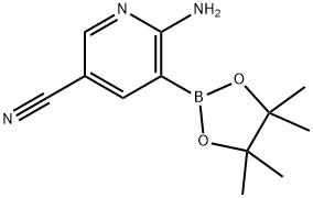 3-Pyridinecarbonitrile, 6-amino-5-(4,4,5,5-tetramethyl-1,3,2-dioxaborolan-2-yl)- Structure