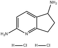 5H-Cyclopenta[b]pyridine-2,5-diamine, 6,7-dihydro-, hydrochloride (1:2) Structure