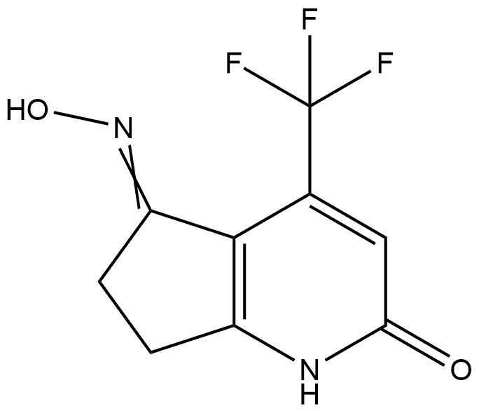 6,7-Dihydro-4-(trifluoromethyl)-1H-cyclopenta[b]pyridine-2,5-dione 5-oxime Structure