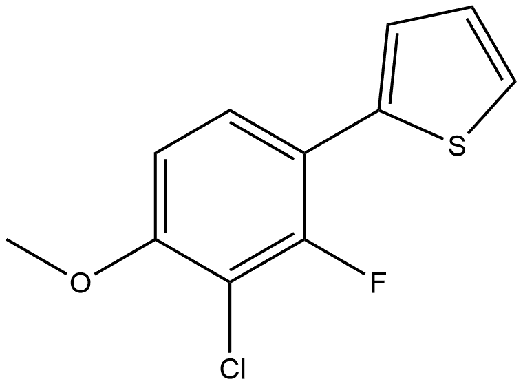 2-(3-Chloro-2-fluoro-4-methoxyphenyl)thiophene Structure