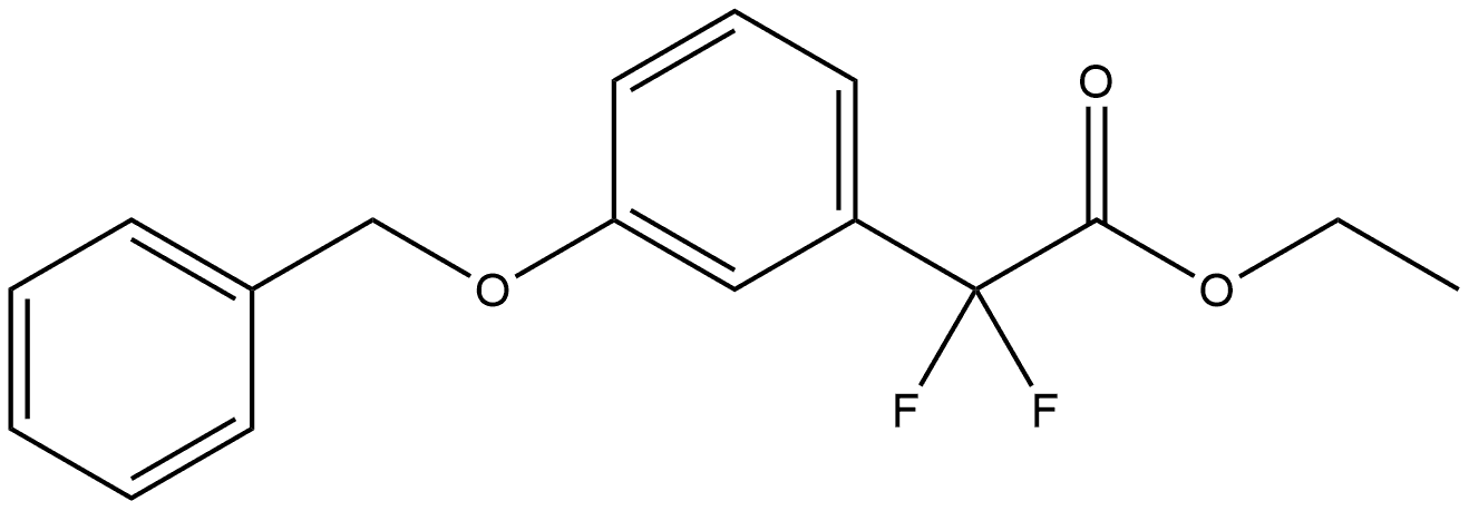 Ethyl α,α-difluoro-3-(phenylmethoxy)benzeneacetate Structure