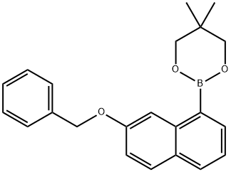 2-(7-Benzyloxy-1-naphthyl)-5,5-dimethyl-1,3,2-dioxaborinane Structure