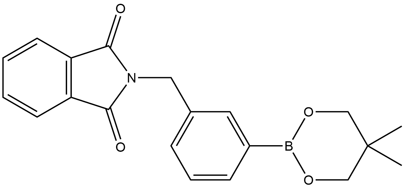 2-[[3-(5,5-Dimethyl-1,3,2-dioxaborinan-2-yl)phenyl]methyl]-1H-isoindole-1,3(2... Structure